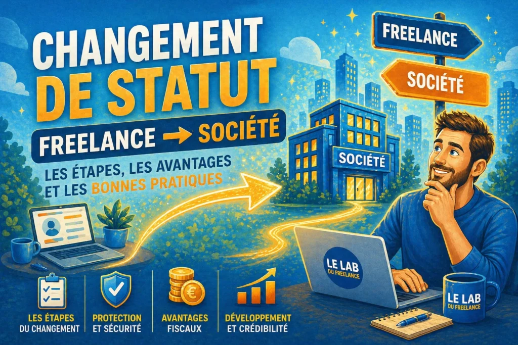 changement de statut avec un homme et un pc