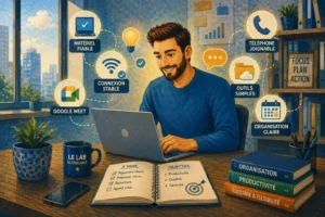 un freelance qui travaille