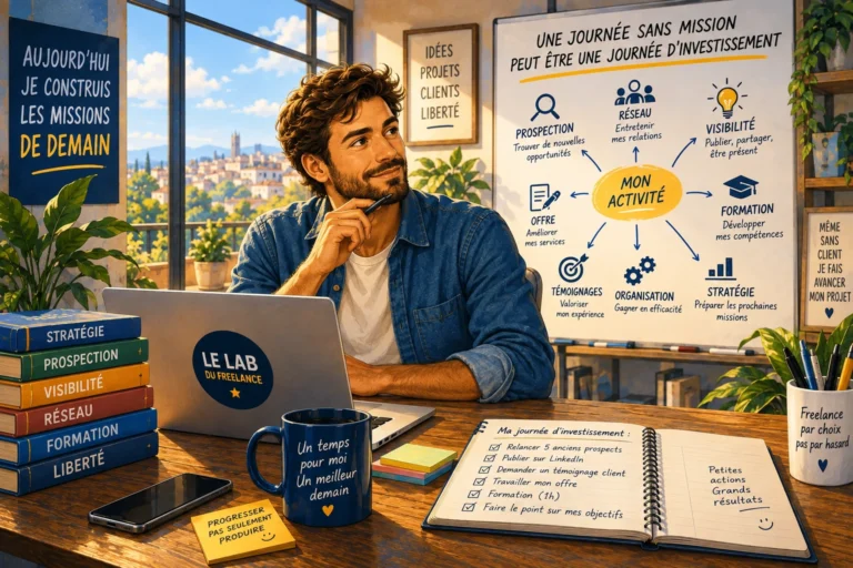un homme a son bureau qui réfléchit